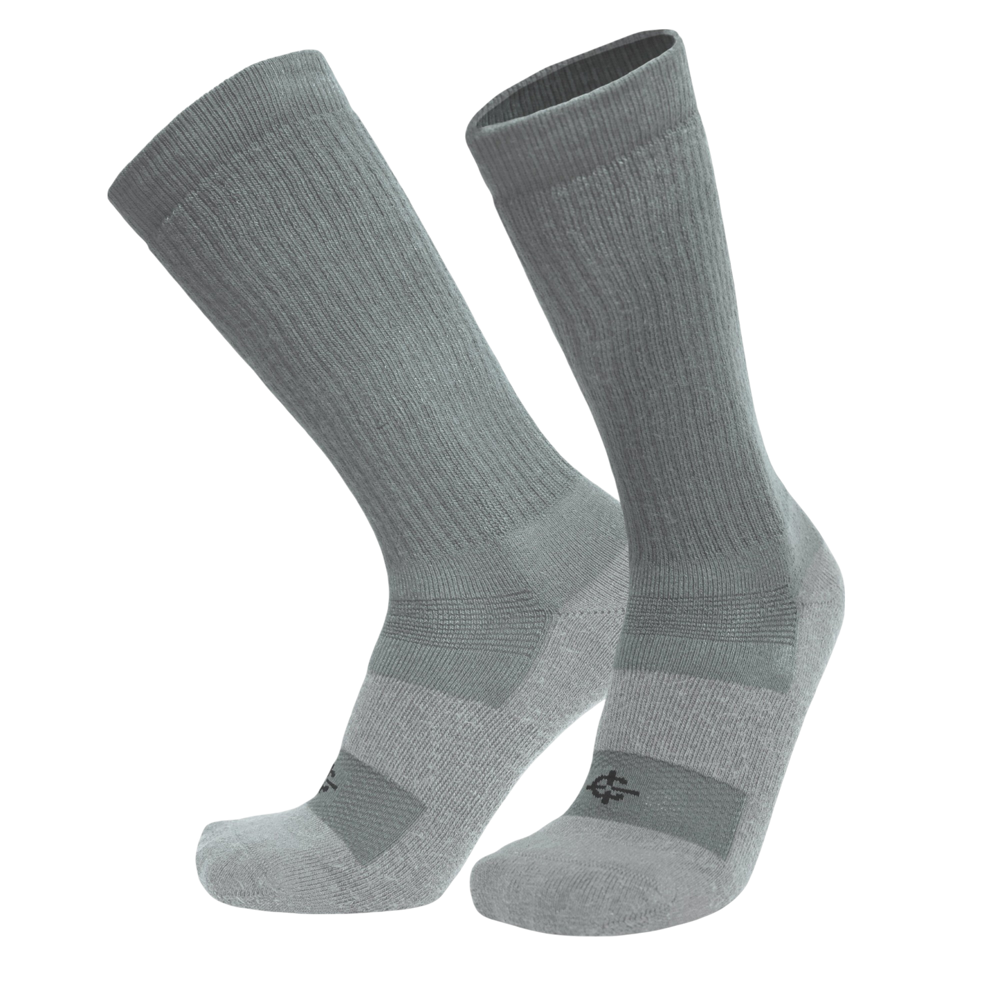 Two Desert Sock military crew socks in gray by Covert Threads, hot-weather tactical on Tampa Home & Garden Store