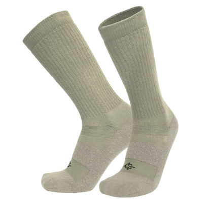 Desert Sock pair (2) military crew socks tan ribbed knit Covert Threads on Tampa Home & Garden Store