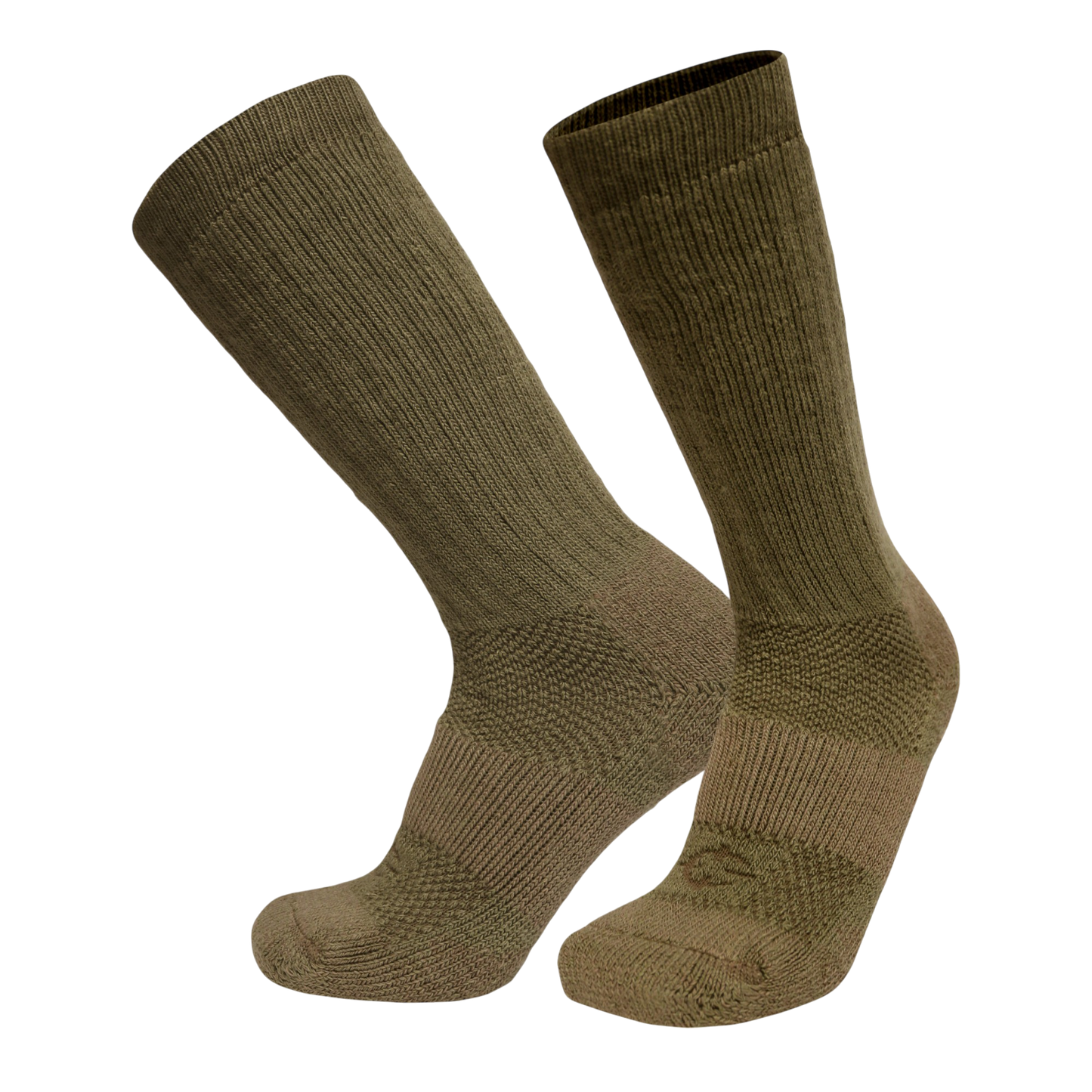 ICE Sock knee-high military tactical sock in khaki ribbed knit by Covert Threads on Tampa Home & Garden Store