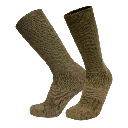 ICE Sock knee-high military tactical sock in khaki ribbed knit by Covert Threads on Tampa Home & Garden Store