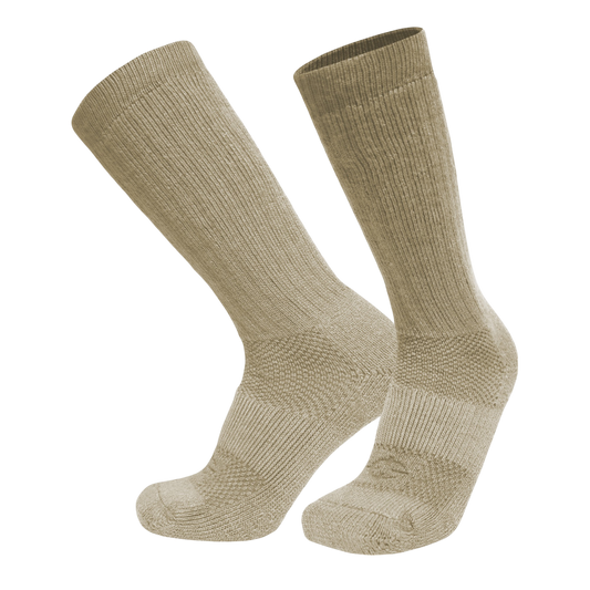 ICE Sock knee-high tactical socks beige ribbed knit, two socks on Tampa Home & Garden Store