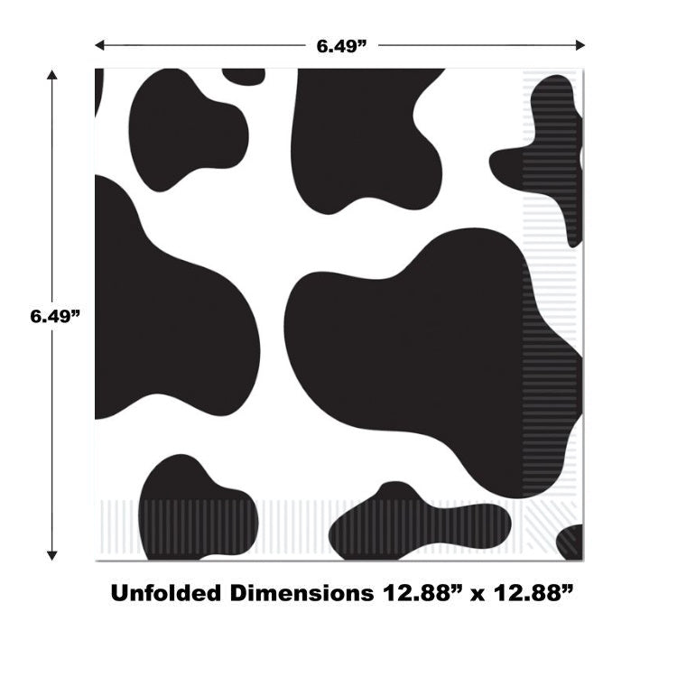 Cow Print Lunch Napkin - Tampa Home & Garden Store