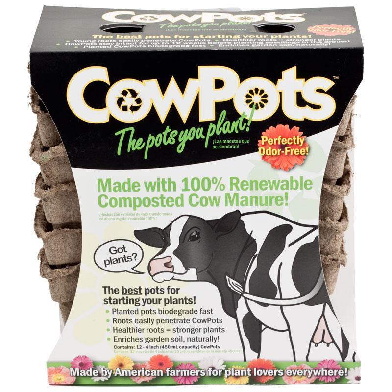 CowPots - 4" Square (Pack of 12) - Tampa Home & Garden Store