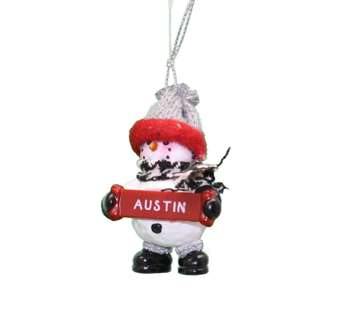 Cozy Snowman Ornament (Letters A - F) - - Tampa Home & Garden Store