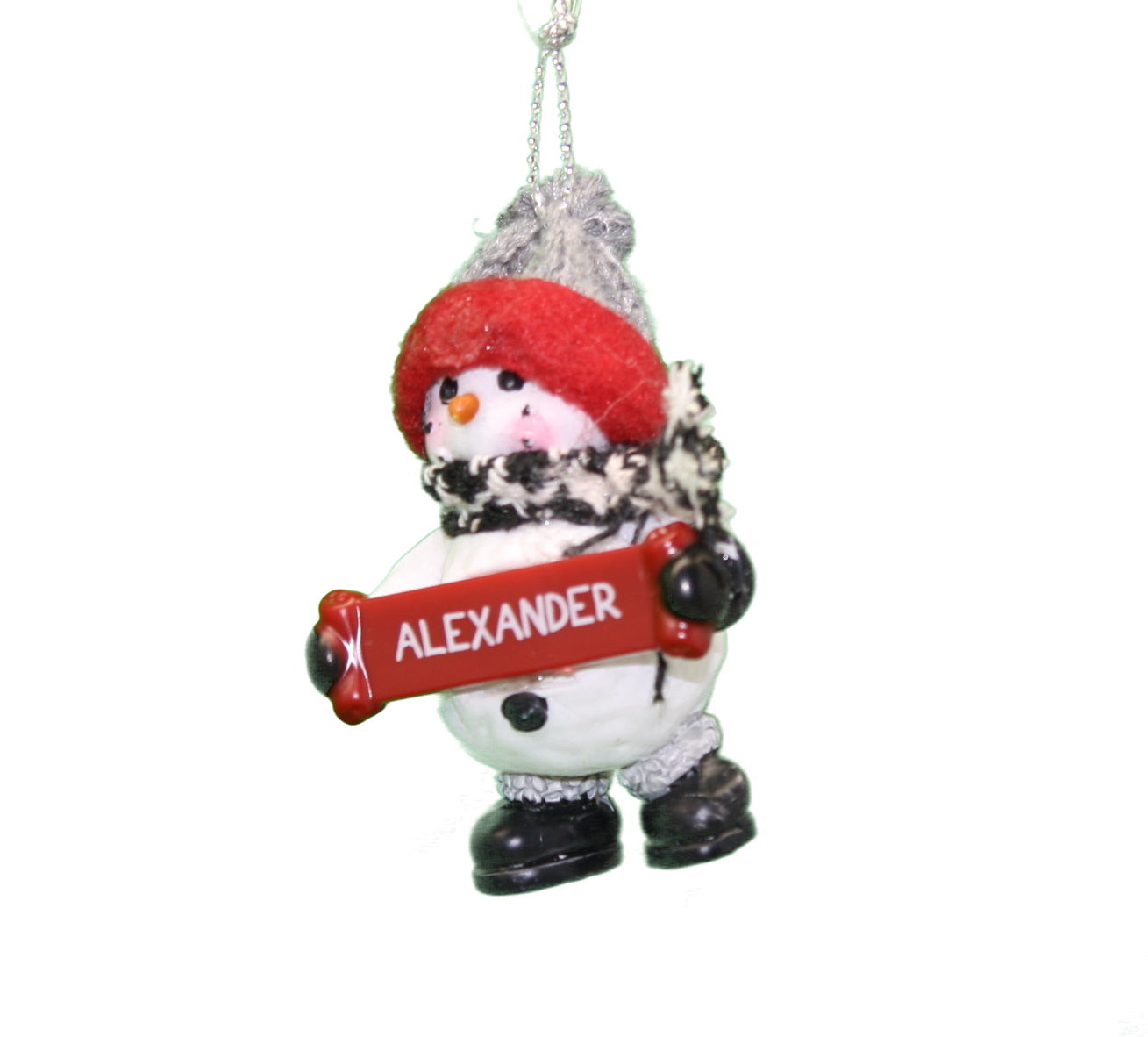 Cozy Snowman Ornament (Letters A - F) - - Tampa Home & Garden Store
