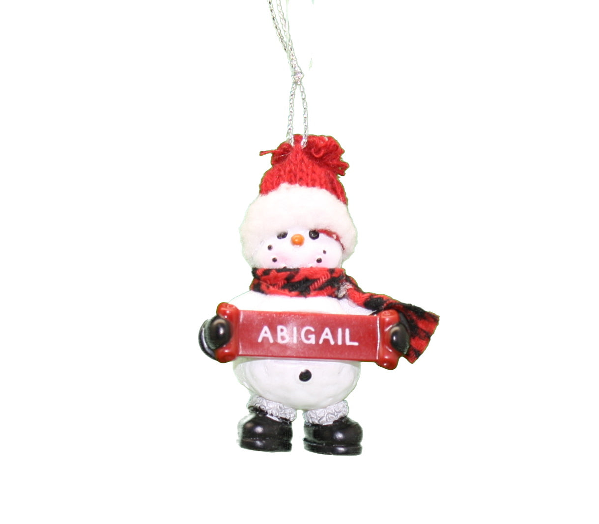 Cozy Snowman Ornament (Letters A - F) - - Tampa Home & Garden Store