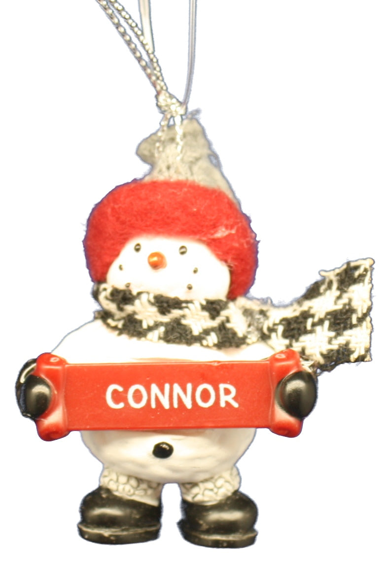 Adorno de muñeco de nieve acogedor (letras A - F) -