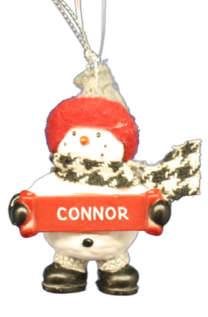 Adorno de muñeco de nieve acogedor (letras A - F) -