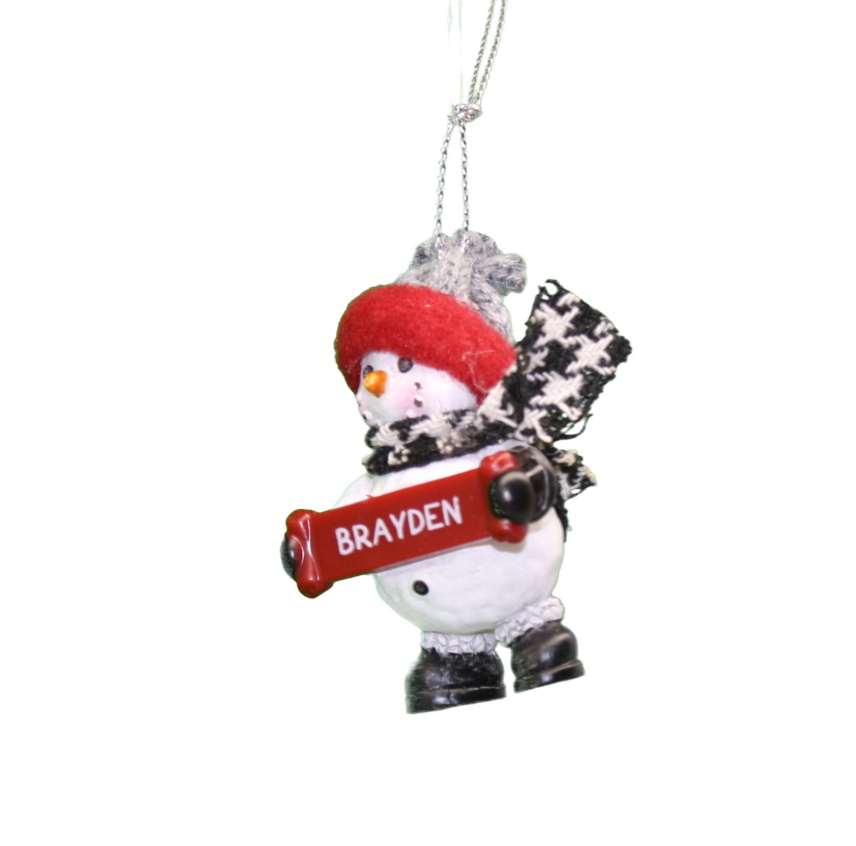 Adorno de muñeco de nieve acogedor (letras A - F) -