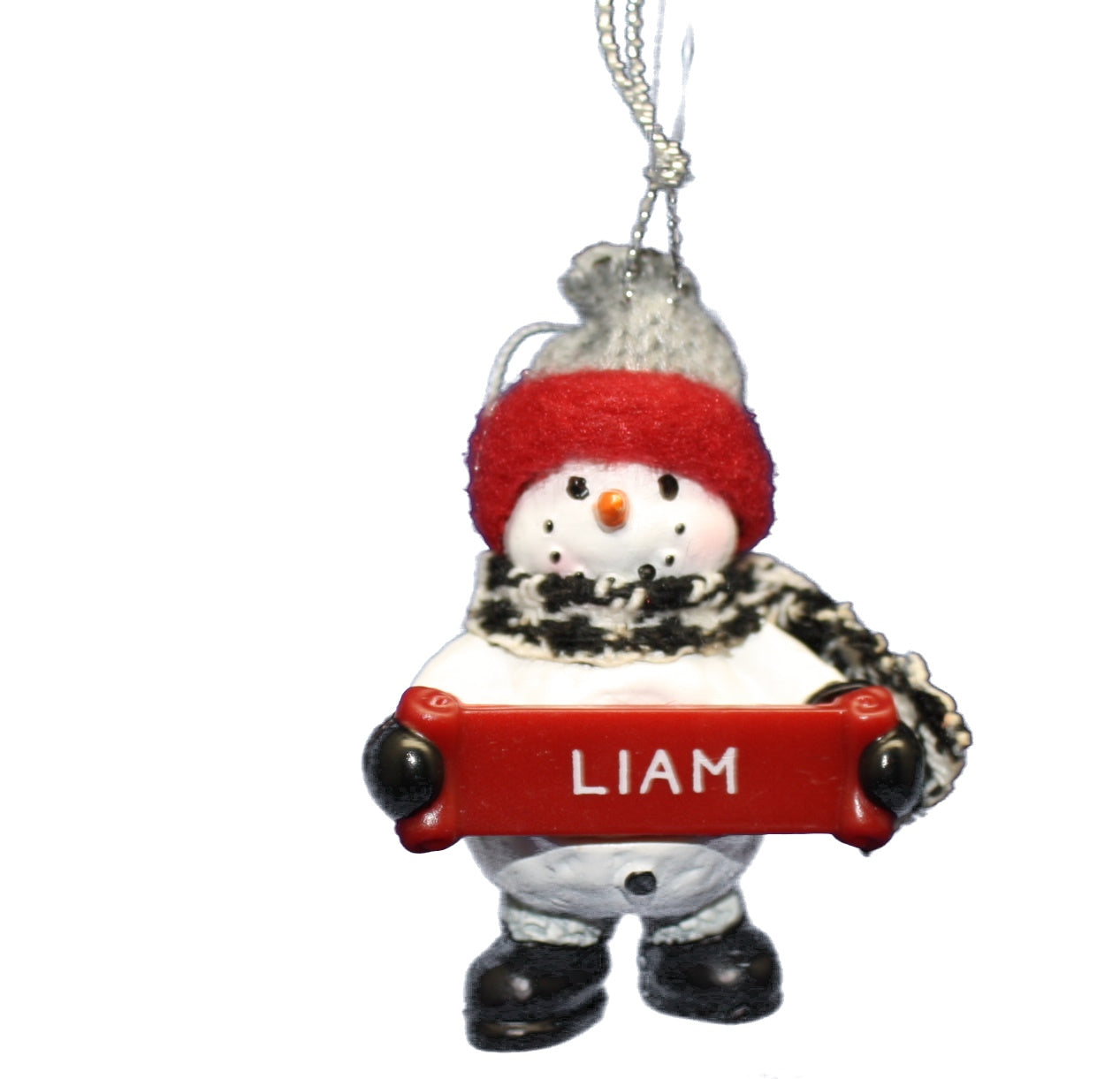 Cozy Snowman Ornament (Letters G - R) - - Tampa Home & Garden Store