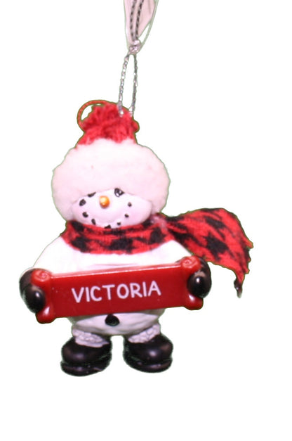 Cozy Snowman Ornament (Letters S - Z) - - Tampa Home & Garden Store