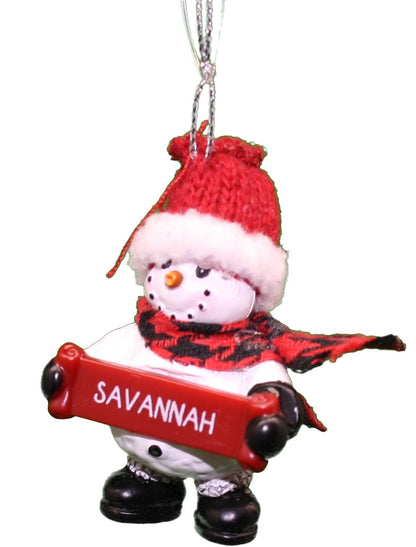 Cozy Snowman Ornament (Letters S - Z) - - Tampa Home & Garden Store