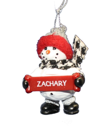 Cozy Snowman Ornament (Letters S - Z) - - Tampa Home & Garden Store