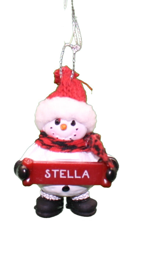 Cozy Snowman Ornament (Letters S - Z) - - Tampa Home & Garden Store