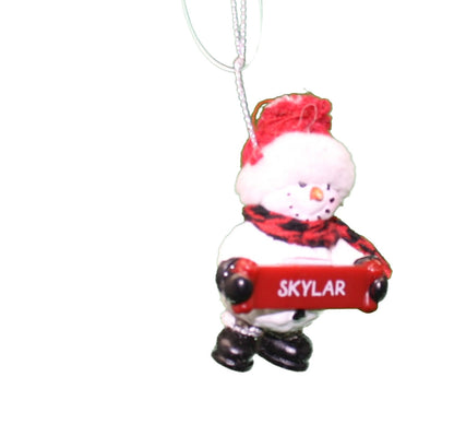 Cozy Snowman Ornament (Letters S - Z) - - Tampa Home & Garden Store
