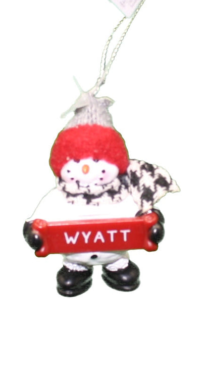 Cozy Snowman Ornament (Letters S - Z) - - Tampa Home & Garden Store