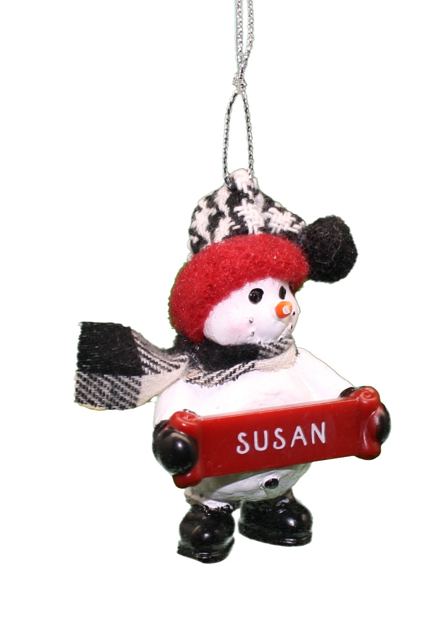 Ornement Bonhomme de Neige Confortable (Lettres S - Z) -