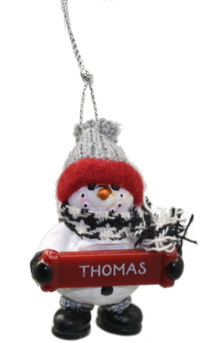 Ornement Bonhomme de Neige Confortable (Lettres S - Z) -