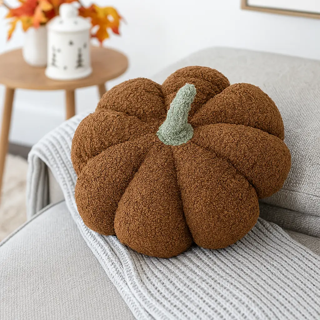 Blair Pumpkin II Plush Pillow for Cozy Decor
