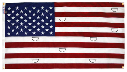 Drapeau américain en polyester ventilé AerialVent™ pour affichage aérien | Fabriqué aux États-Unis