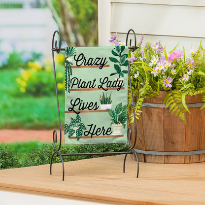 Crazy Plant Lady Burlap Garden Flag - Tampa Home & Garden Store