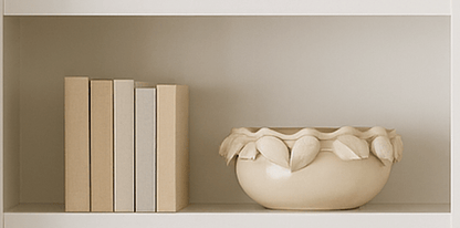 Cream Stoneware Bowl with Lemons – Decorative Accent - Tampa Home & Garden Store