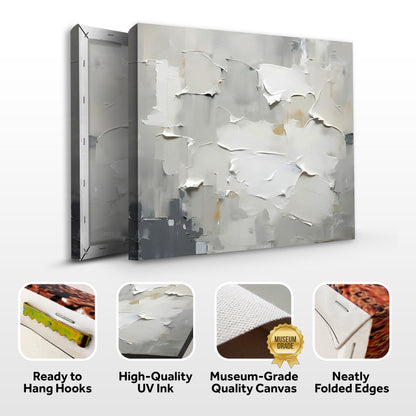 Canvas Print Cream Field, textured cream-gray abstract by Tailored Canvases on Tampa Home & Garden Store