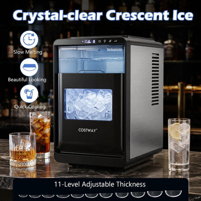 Countertop Ice Maker 26 Lbs and Adjust Thickness