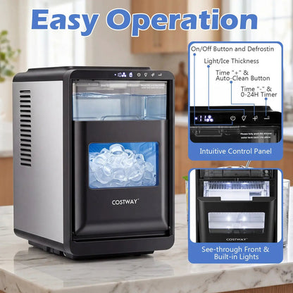 Countertop Ice Maker 26 Lbs and Adjust Thickness