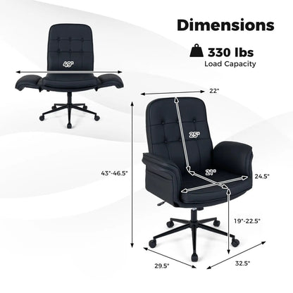 Criss Cross Chair with Swivel 5 Position Armrests