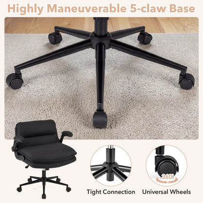 Criss Cross Chair on Wheels with Flip Up Arms