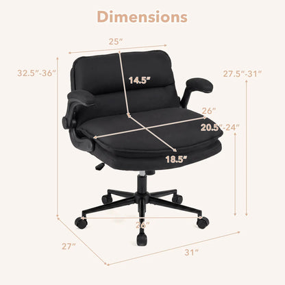 Criss Cross Chair on Wheels with Flip Up Arms