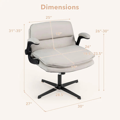 Criss Cross Chair With Flip Up Arms Ergonomic