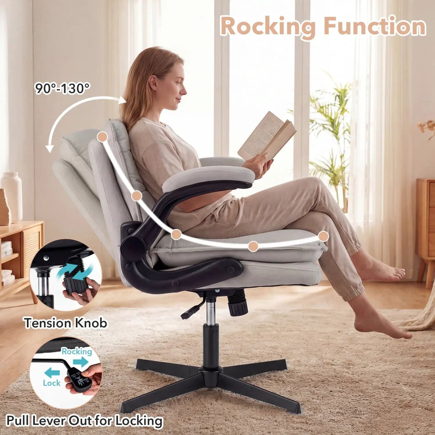 Criss Cross Chair With Flip Up Arms Ergonomic