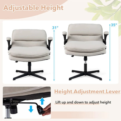 Criss Cross Chair With Flip Up Arms Ergonomic