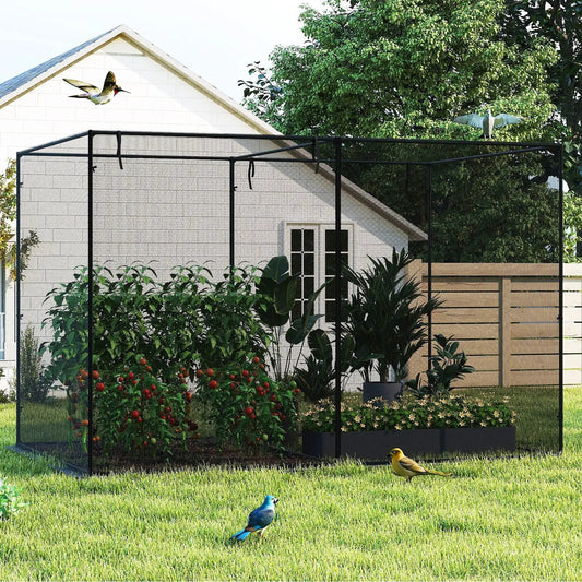 Crop Cages with 6 Ground Nails for Garden Plant by DirectDeals, black metal frame plant cages on Tampa Home & Garden Store