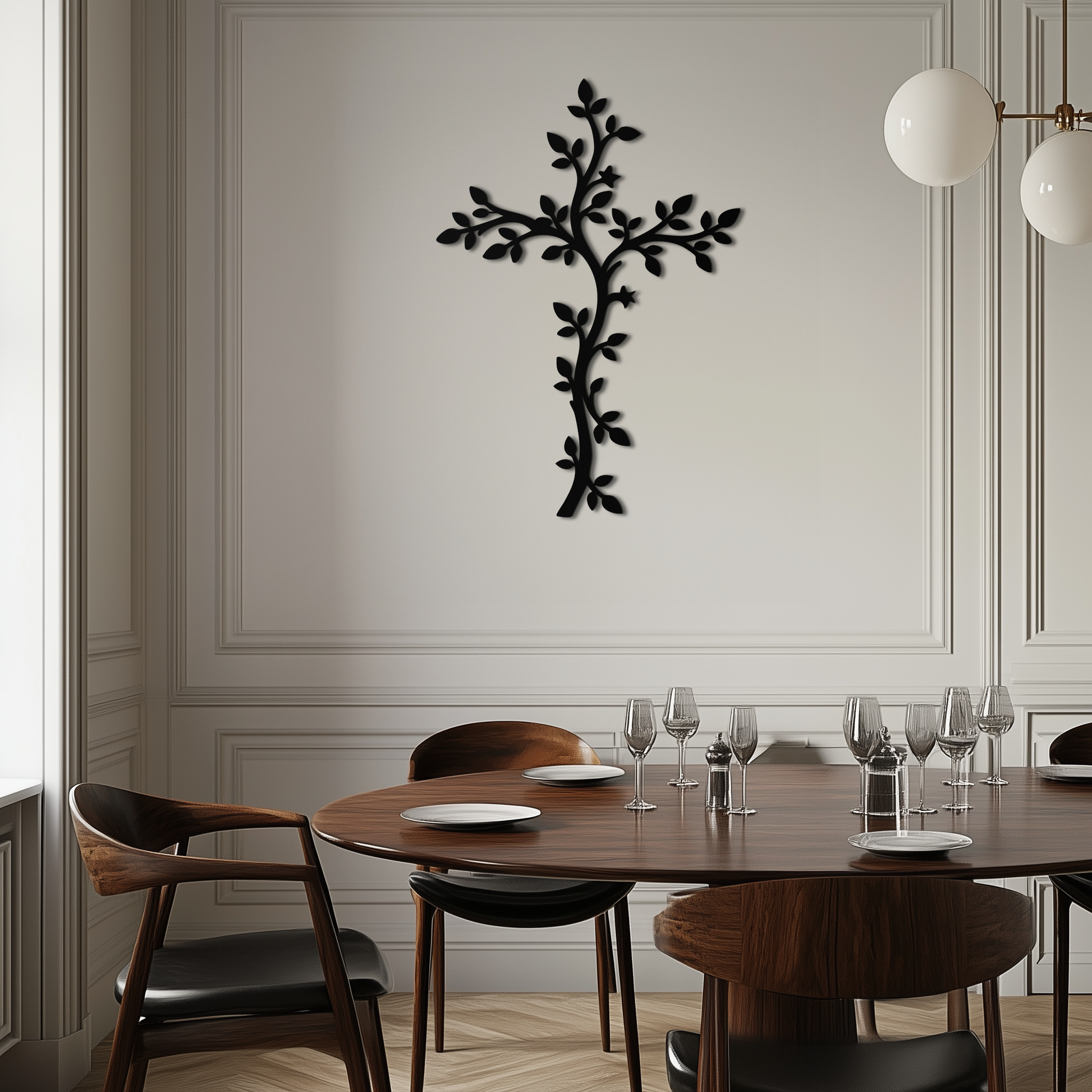 Cross Metal Wall Art - Sacred Christian Steel Wall Decor- KAF483 - Tampa Home & Garden Store