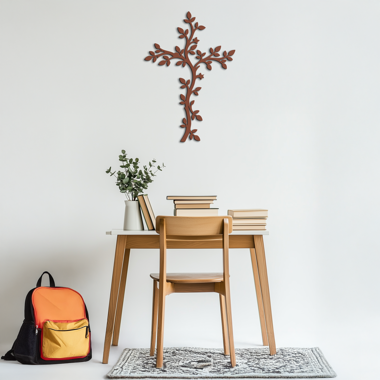 Cross Metal Wall Art - Sacred Christian Steel Wall Decor- KAF483 - Tampa Home & Garden Store