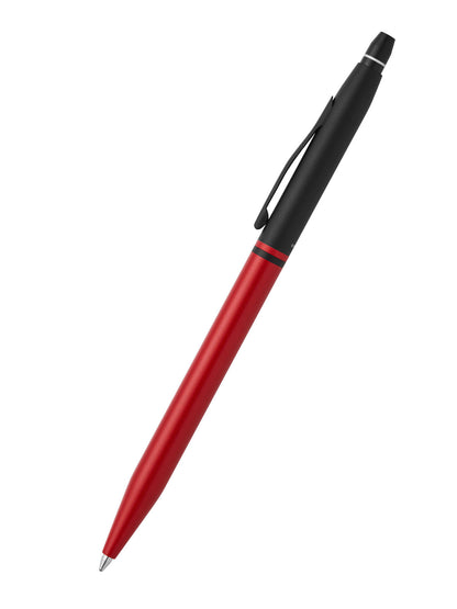 Click Tuxedo Satin Metallic Red Ballpoint Pen by A.T. Cross with black cap and clip on Tampa Home & Garden Store