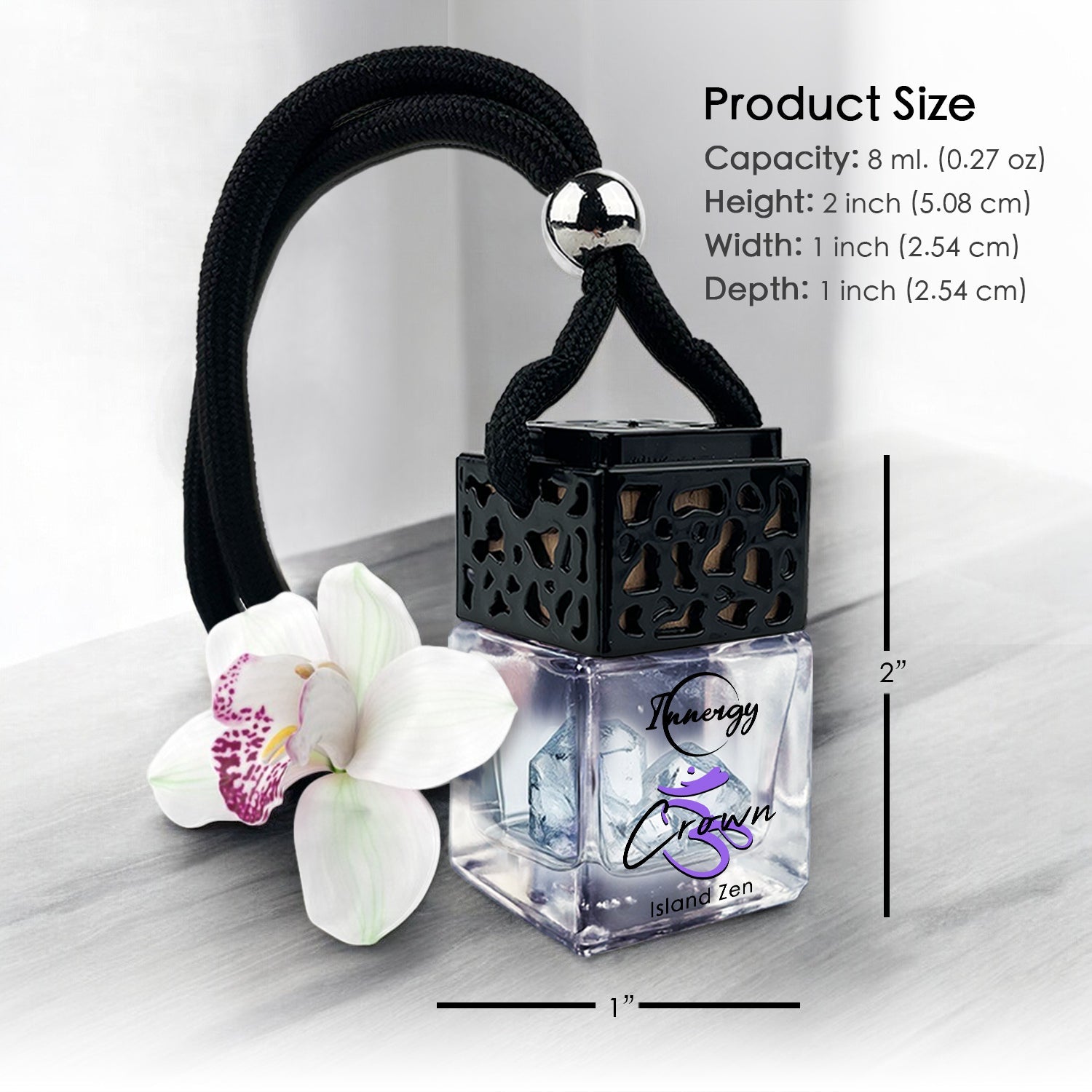 Crown Chakra Crystal-Enhanced Oil Diffuser, Car Air Freshener, 8ml - Tampa Home & Garden Store