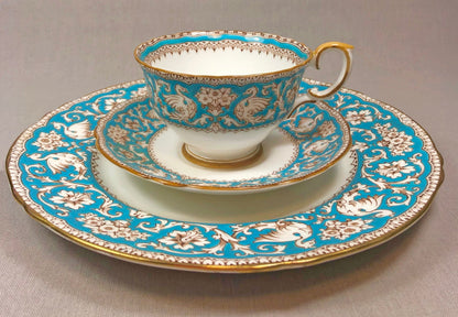 Crown Staffordshire Ellesmere Tea Cup and Saucer. Amazing Set with Repousse Detail ing, Number 14962 . - Tampa Home & Garden Store