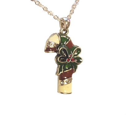 Crystal Candy Cane Necklace - Tampa Home & Garden Store