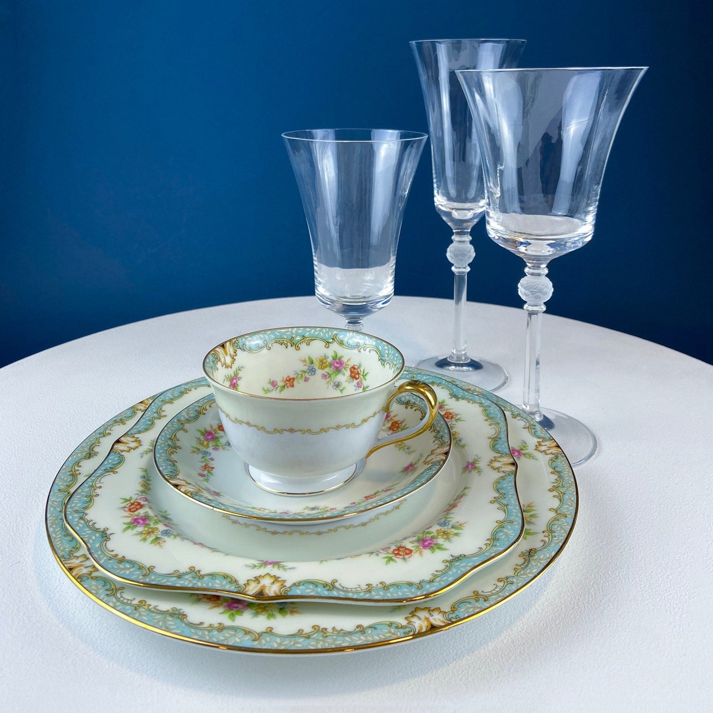 Crystal Champagne Glasses with Ball Stem. Enchantress by Mikasa. Frosted Ball Shaped like Berries & Leaves. Set of 11. Beautiful Ping. - Tampa Home & Garden Store