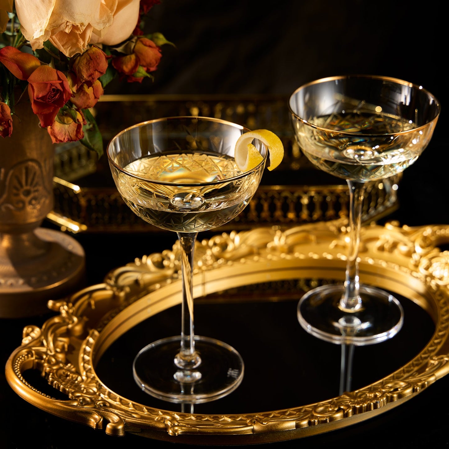 Basilica Champagne Coupe Glassware Set of Two