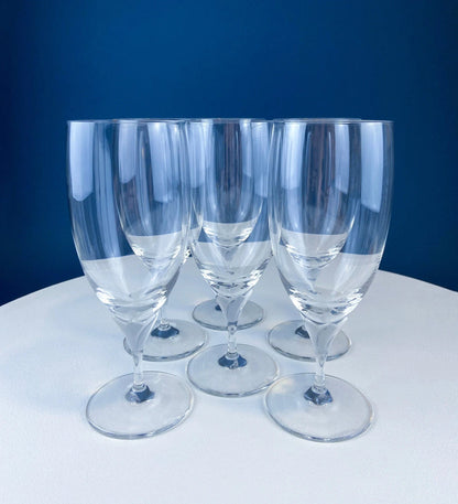Crystal Water/Ice Tea Goblets with Ball Stem. Enchantress by Mikasa. Frosted Ball Shaped like Berries & Leaves. Set of 10. Beautiful Ping. - Tampa Home & Garden Store