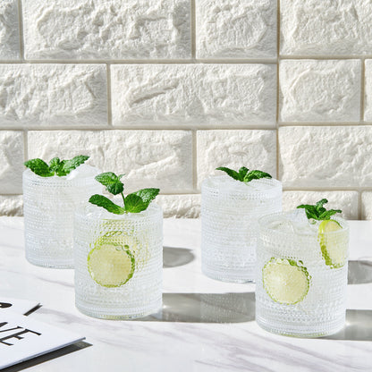 Barcelona Acrylic Lowball Whiskey Glass Set Of 4