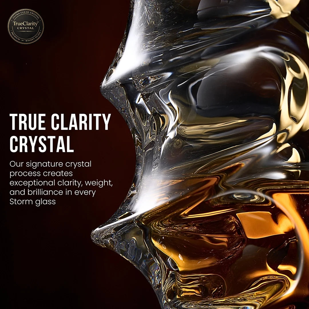 Handcrafted Storm and the Crystal Whisky Glass
