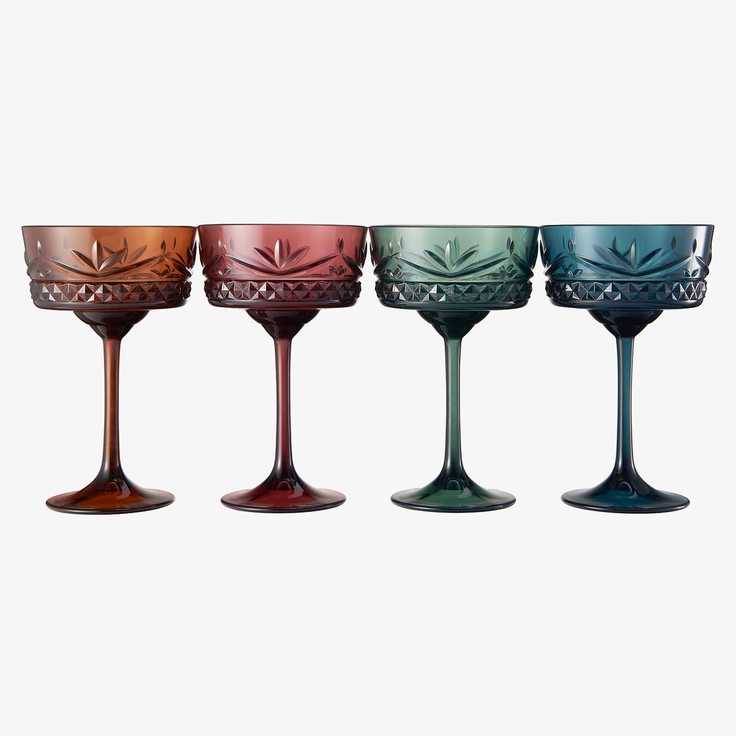 Onix Acrylic Champagne Coupe and Cocktail Set
