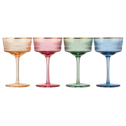 Duomo Champagne Coupe Glassware Set of Four