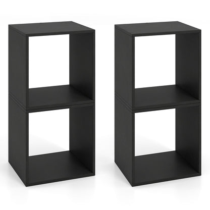 Cube Storage Organizer set of 2 in black DirectDeals modular bookcase on Tampa Home & Garden Store